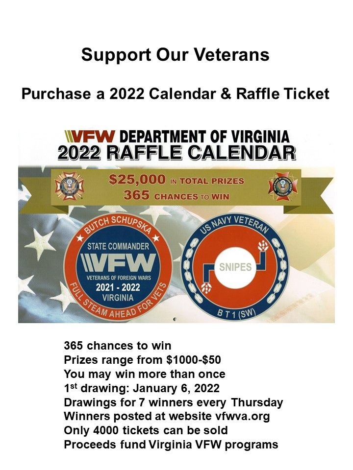 Calendars VFW Department of Virginia